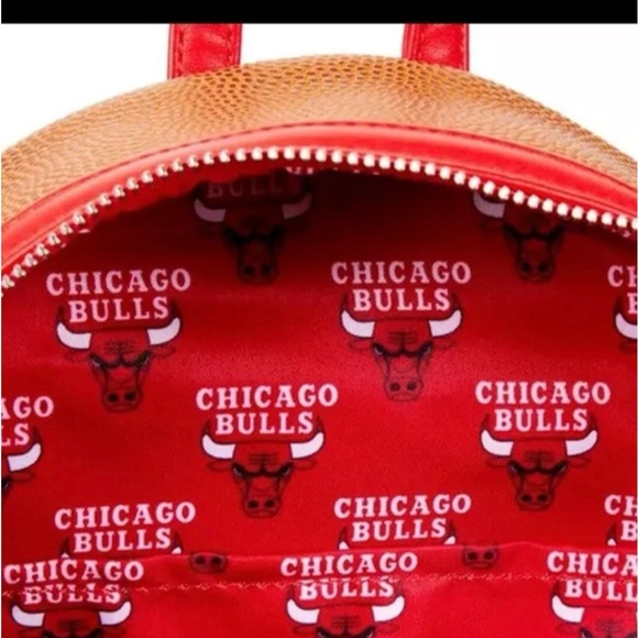 Loungefly NBA Chicago Bulls Basketball Logo Mini Backpack